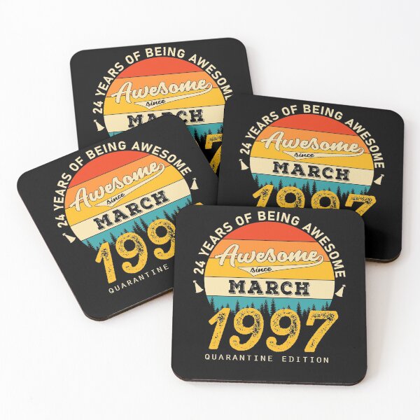 Item preview, 24 Years of Being Awesome Since 1997 March designed and sold by TrendingTees4u.