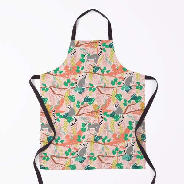Item preview, Lemurs in a Pink Jungle designed and sold by latheandquill.