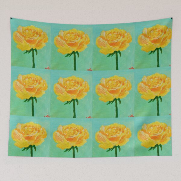 Item preview, yellow rose painting designed and sold by Fiveladiesart.