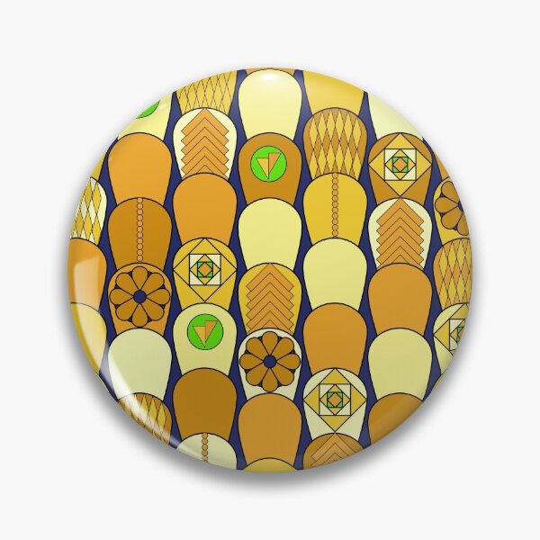 Item preview, abstract petal pattern in yellow designed and sold by little-lyon.