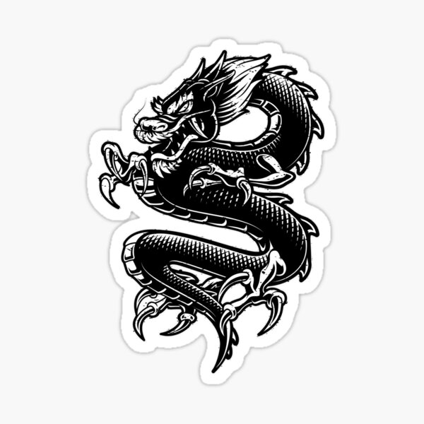 Sticker Red Dragon Symbol Redbubble