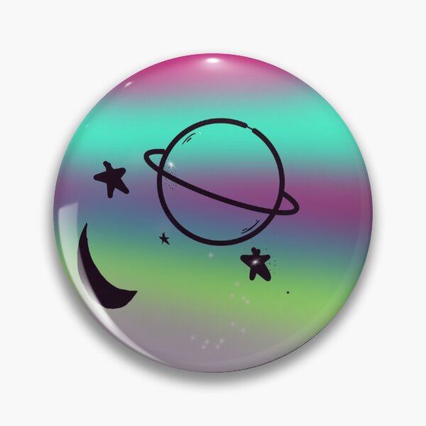 Item preview, Little Sister - Space Button designed and sold by PrincessMuffinArt.