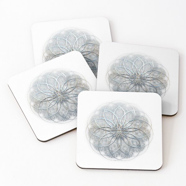 Item preview, Chrome Mandala Spiro Fractal on White designed and sold by BoundedChaos.