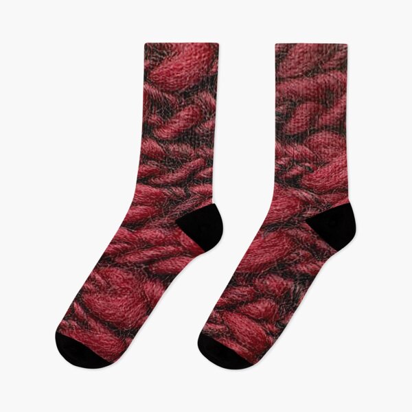 Item preview, Red woven yarn pattern, knitting designed and sold by Nostrathomas66.