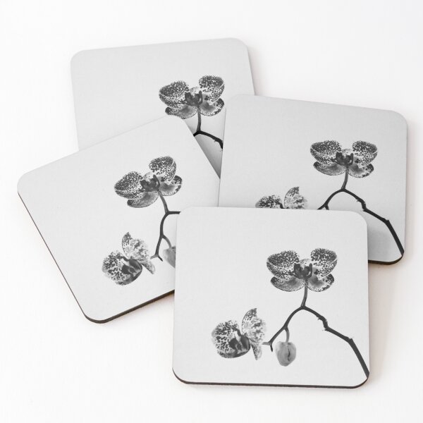 Item preview, Simply a Orchid flower | Black and White Fine Art Photo designed and sold by Diana van Neck.