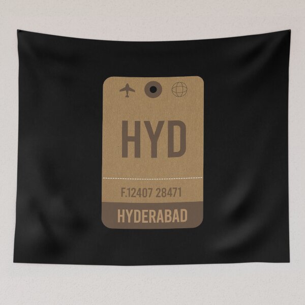 Item preview, Hyderabad,India Airport Vintage Luggage Tag designed and sold by InspireShop.