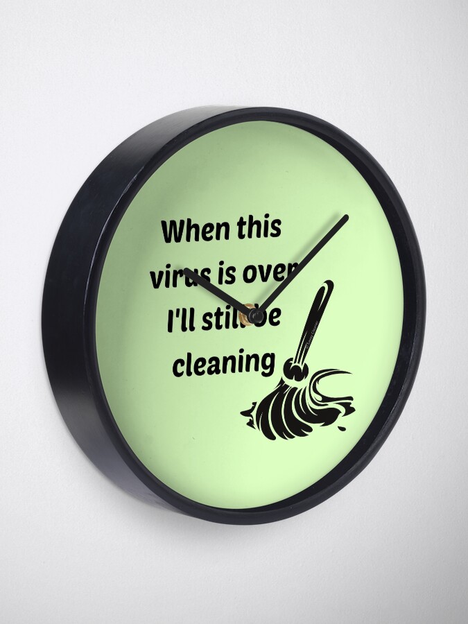 Thumbnail 2 of 4, Clock, I'll Still Be Cleaning Fun Mop Housekeeping Lady Gifts designed and sold by SavvyCleaner.