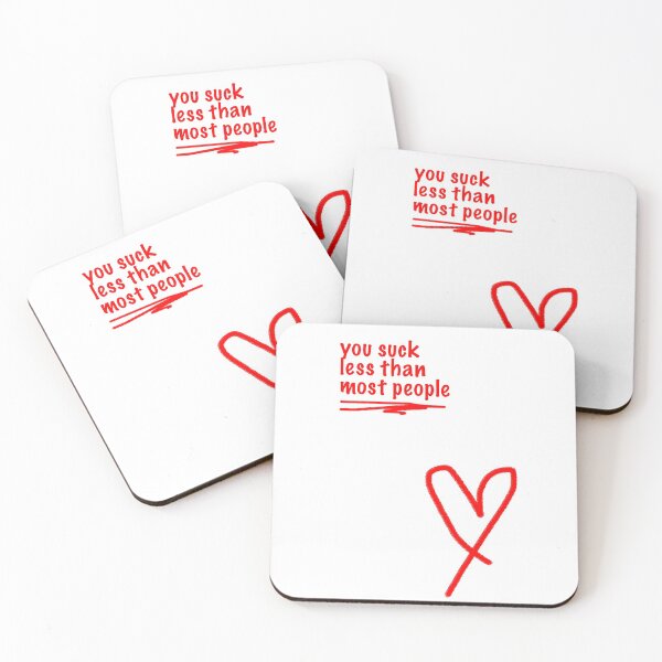 Item preview, You Suck Less Than Most People - Valentine's Day Card designed and sold by carmenpleitez.