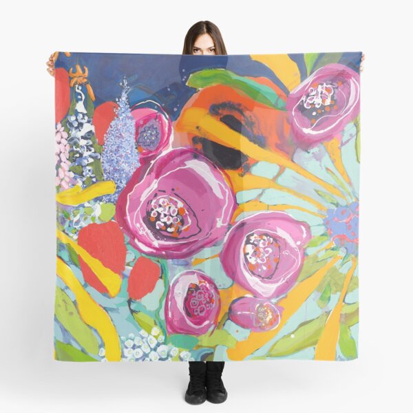 Item preview, Overgrown and Wild - abstract floral painting by Canadian artist, Claire Desjardins designed and sold by Claire Desjardins.