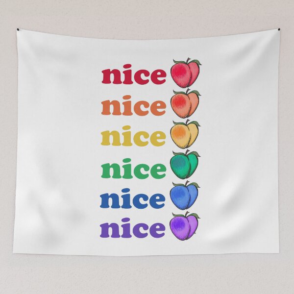 Item preview, Peach Emoji - Nice Booty Rainbow designed and sold by The White Bat.