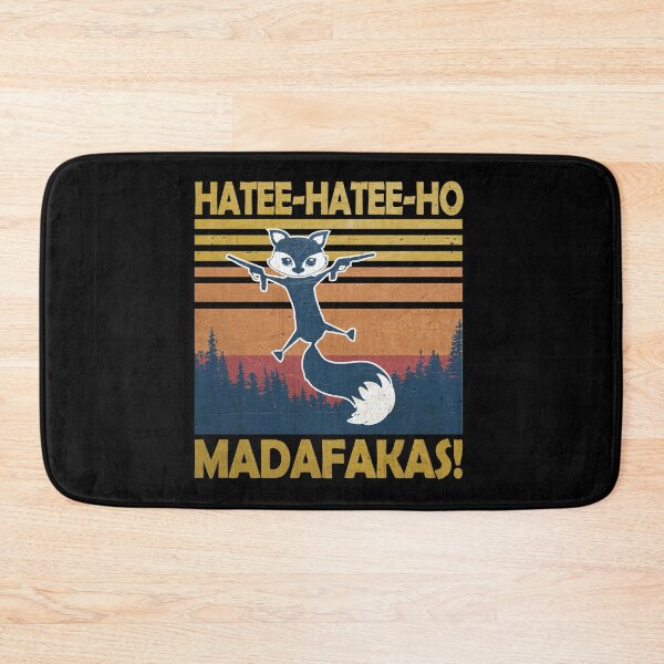 Item preview, Vintage Funny Retro Fox! Not Pew Pew, HATEE-HATEE-HO madafakas (on black) designed and sold by Groenendijk.