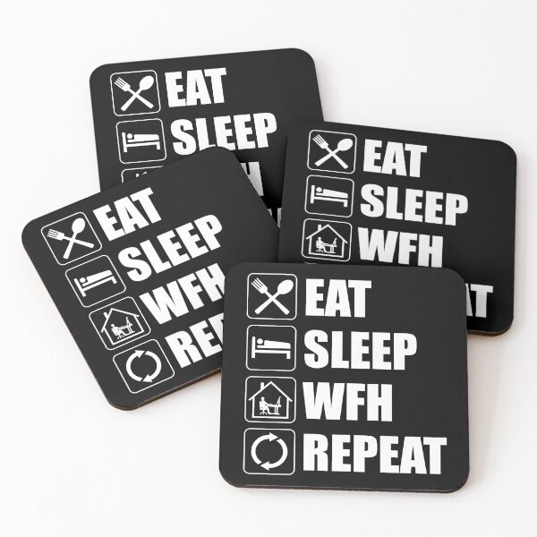 Item preview, Eat Sleep WFH Repeat designed and sold by Cat Lady Designs.