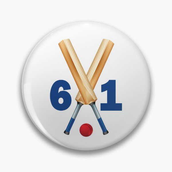 Item preview, Cricket number 61 - sixty one with bats and ball designed and sold by AllShirts21.
