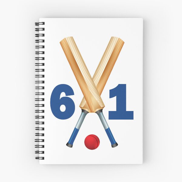Item preview, Cricket number 61 - sixty one with bats and ball designed and sold by AllShirts21.