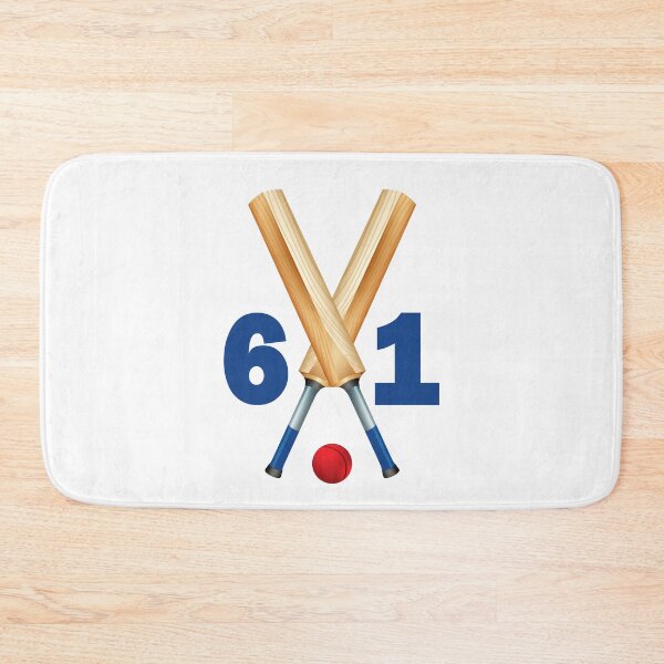 Item preview, Cricket number 61 - sixty one with bats and ball designed and sold by AllShirts21.