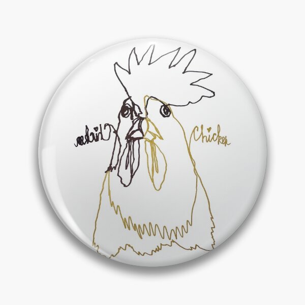 Item preview, Chicken ambidextrous line drawing designed and sold by orangerinka.