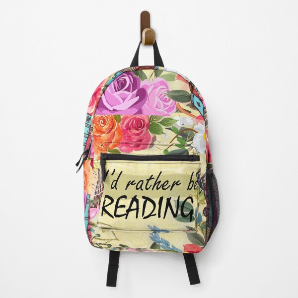 Item preview, I'd rather be reading. Books and flowers theme designed and sold by Booksshack.