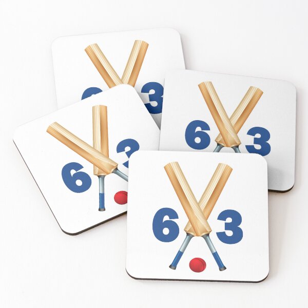 Item preview, Cricket number 63 - sixty three with bats and ball designed and sold by AllShirts21.