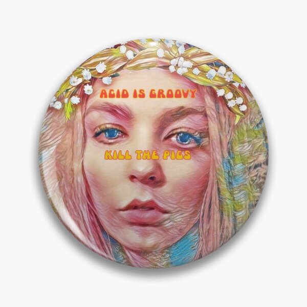 Item preview, Acid is Groovy Kill the Pigs Hippie Lady designed and sold by SlippyHippy.
