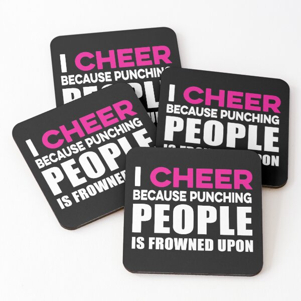 Item preview, I Cheer Because Punching People is Frowned Upon designed and sold by TendyTees.