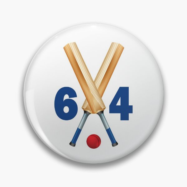 Item preview, Cricket number 64 - sixty four with bats and ball designed and sold by AllShirts21.