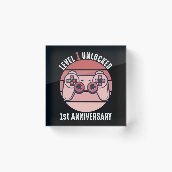 Item preview, Level 1 Unlocked 1st Anniversary designed and sold by RandomStuffShop.