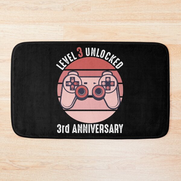 Item preview, Level 3 Unlocked 3rd Anniversary designed and sold by RandomStuffShop.