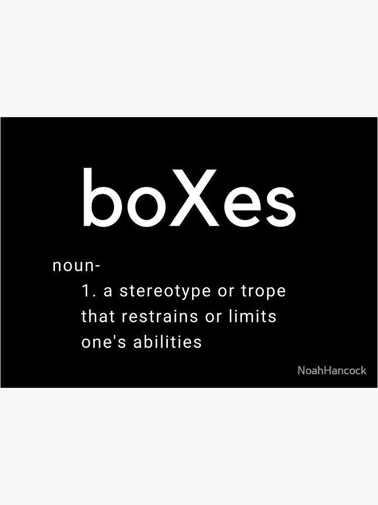 "Boxes Definition " Sticker for Sale by NoahHancock Redbubble