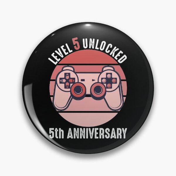 Item preview, Level 5 Unlocked 5th Anniversary designed and sold by RandomStuffShop.