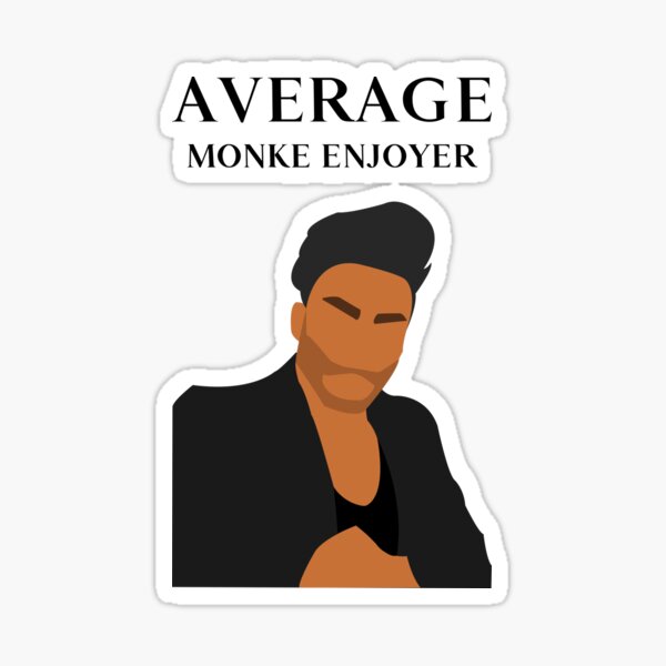 Average Monke Enjoyer Sticker For Sale By Brollegah Redbubble