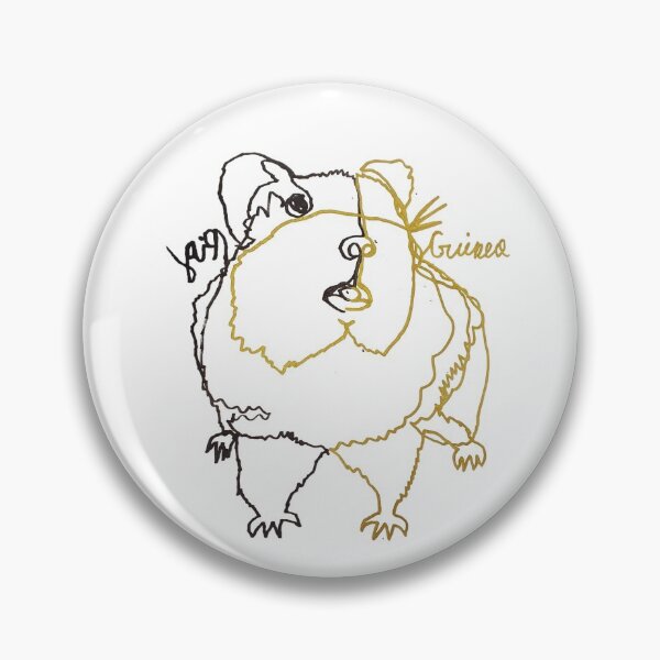 Item preview, Guinea pig ambidextrous line drawing designed and sold by orangerinka.