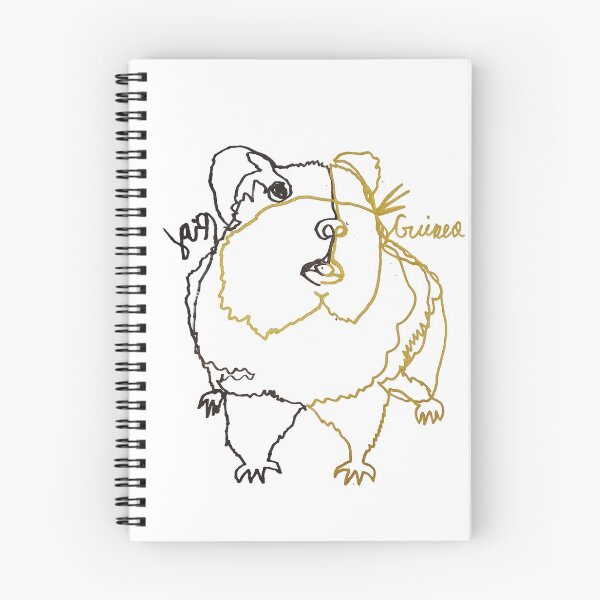 Item preview, Guinea pig ambidextrous line drawing designed and sold by orangerinka.