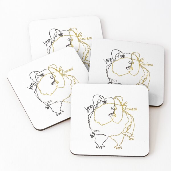 Item preview, Guinea pig ambidextrous line drawing designed and sold by orangerinka.