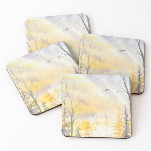 Item preview, Snowy Road Sunrise designed and sold by sarahvogelart.
