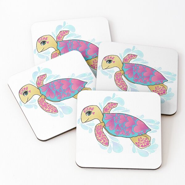 Item preview, I Turtle-ly Love You colorful heart sea turtle designed and sold by brynn-art.