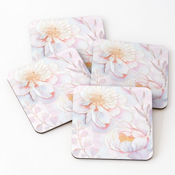 Artikelvorschau, Maisies Pfingstrosen verträumter Pastellgarten mit Blumenmuster entworfen und verkauft von Glimmersmith.