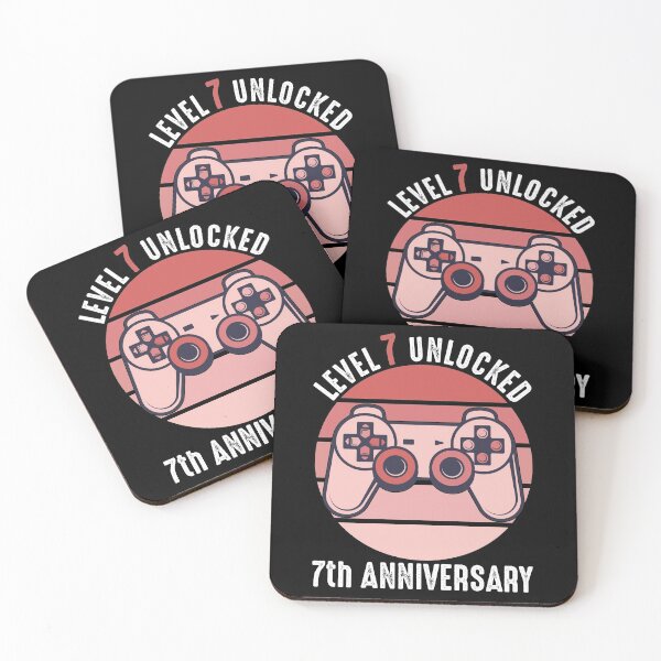 Item preview, Level 7 Unlocked 7th Anniversary designed and sold by RandomStuffShop.