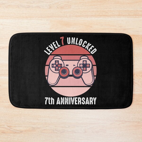 Item preview, Level 7 Unlocked 7th Anniversary designed and sold by RandomStuffShop.