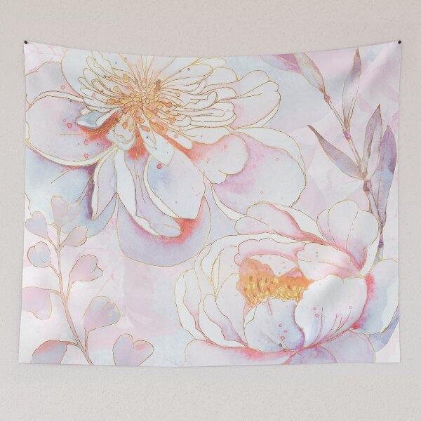 Item preview, Maisie's Peonies dreamy pastel garden floral designed and sold by Glimmersmith.