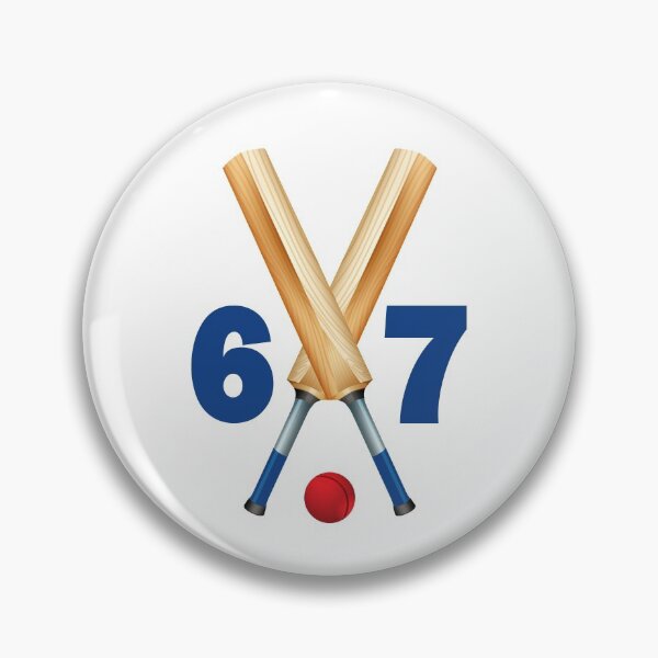 Item preview, Cricket number 67 - sixty seven with bats and ball designed and sold by AllShirts21.