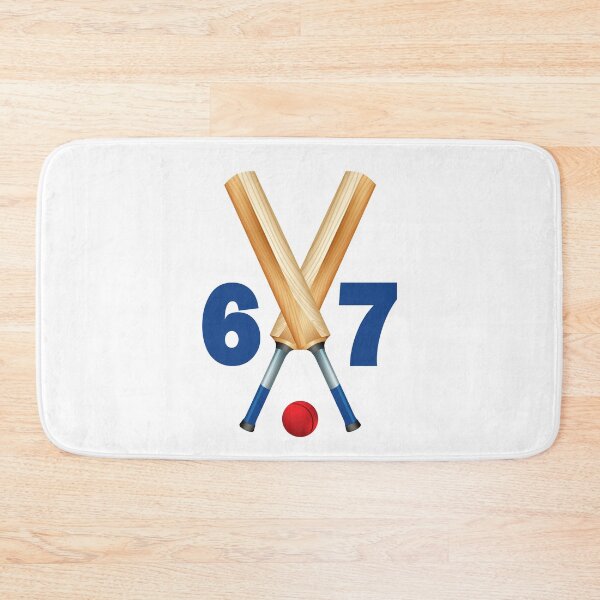 Item preview, Cricket number 67 - sixty seven with bats and ball designed and sold by AllShirts21.