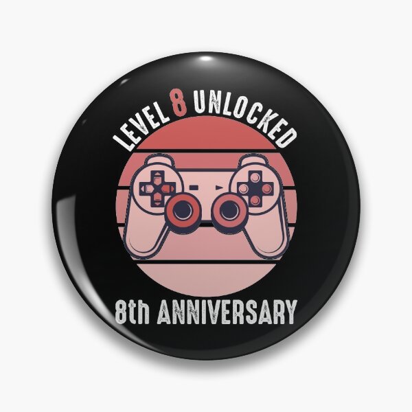 Item preview, Level 8 Unlocked 8th Anniversary designed and sold by RandomStuffShop.