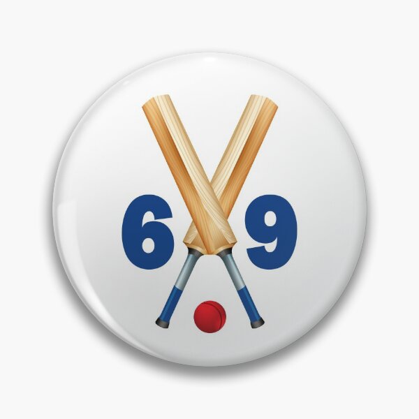 Item preview, Cricket number 69 - sixty nine with bats and ball designed and sold by AllShirts21.