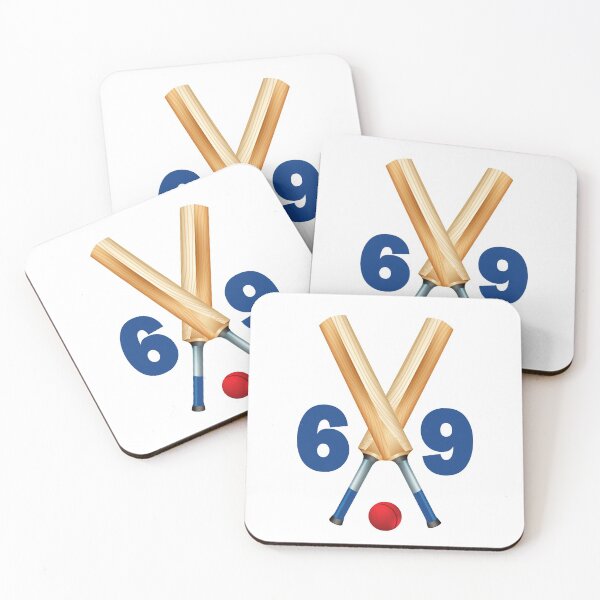 Item preview, Cricket number 69 - sixty nine with bats and ball designed and sold by AllShirts21.