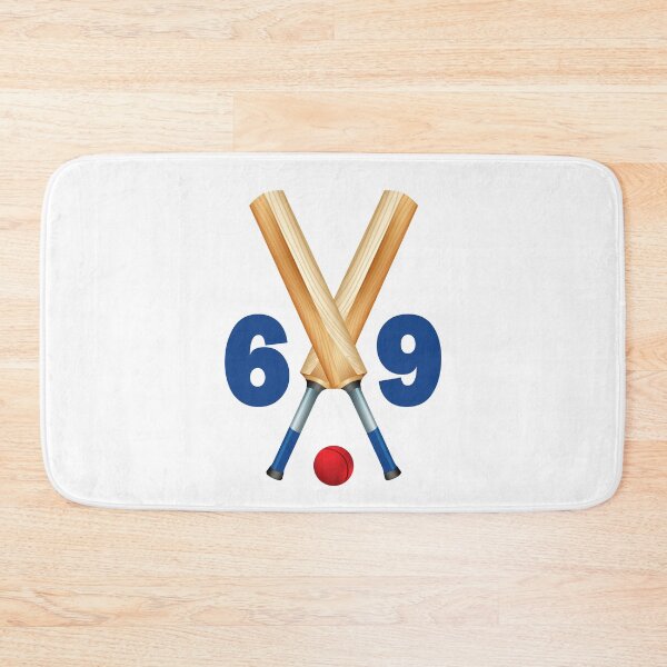 Item preview, Cricket number 69 - sixty nine with bats and ball designed and sold by AllShirts21.
