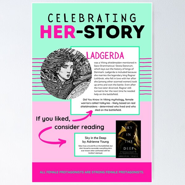 Item preview, Project Her-Story Poster - Ladgerda designed and sold by YANovelDesigns.