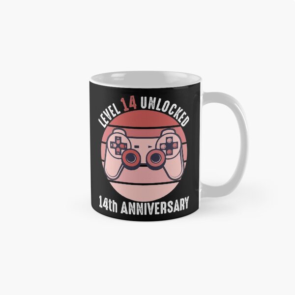 Item preview, Level 14 Unlocked 14th Anniversary designed and sold by RandomStuffShop.