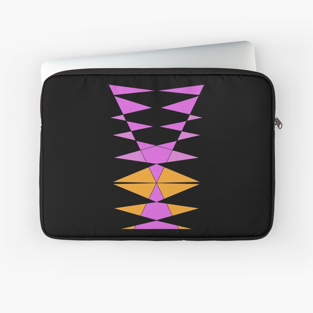 Purple Orange Easy Geometric Designs Repeating Geometric Pattern Laptop Sleeve