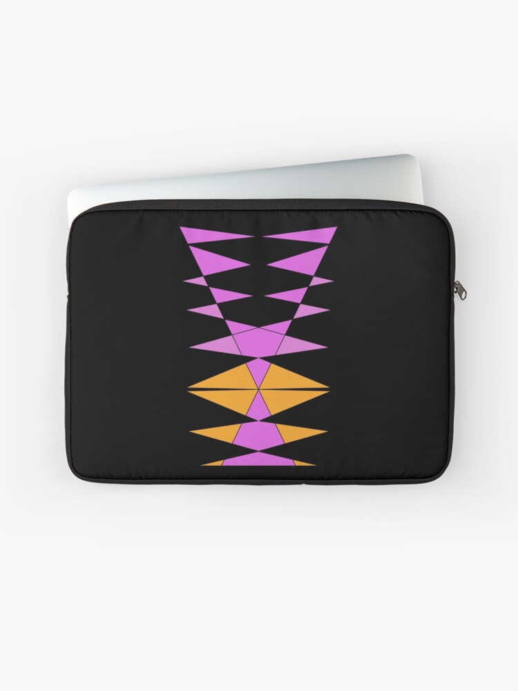Thumbnail 1 of 2, Laptop Sleeve, Purple Orange Easy Geometric Designs Repeating Geometric Pattern designed and sold by BDMcT.