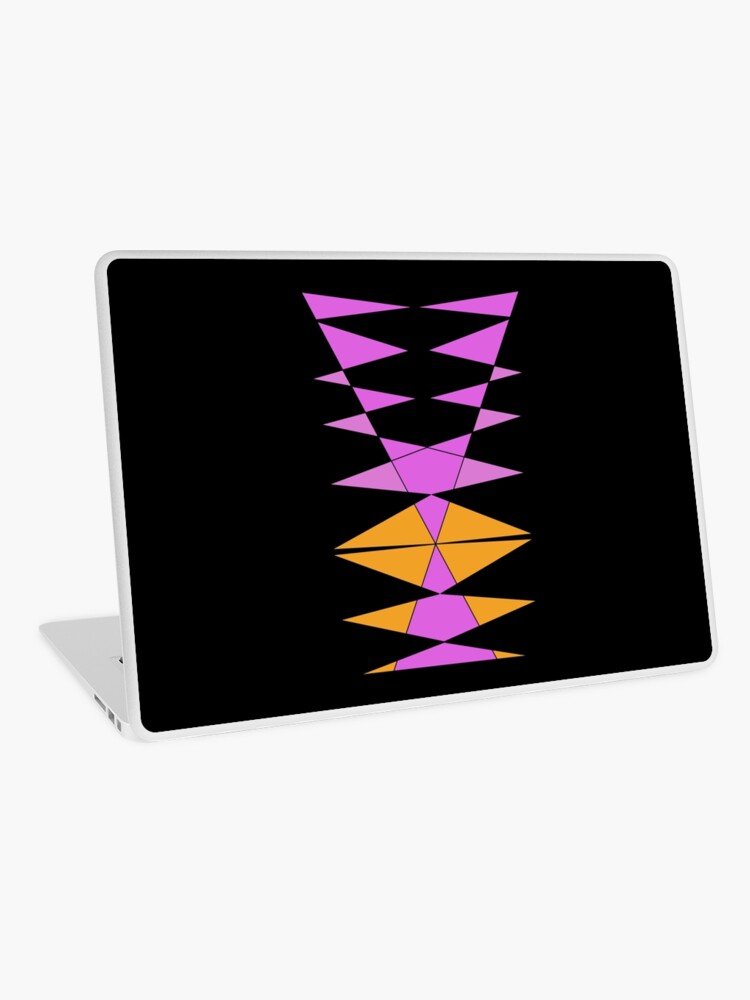 Thumbnail 1 of 2, Laptop Skin, Purple Orange Easy Geometric Designs Repeating Geometric Pattern designed and sold by BDMcT.